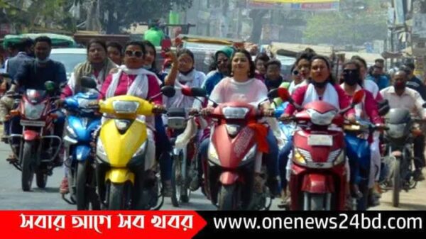 দিনাজপুরে নারী দিবসে মোটরসাইকেল র‌্যালি