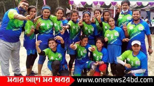 ময়মনসিংহ জেলা দলকে হারিয়ে ফাইনালে কিশোরগঞ্জ জেলা নারী কাবাডি দল