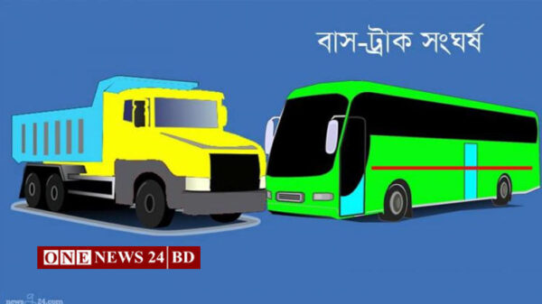 সিরাজগঞ্জে বাস ট্রাক মুখোমুখি সংঘর্ষ এক শ্রমিক নিহত
