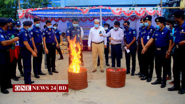 পাবনায় নিষ্পত্তি হওয়া মামলার আলামত ধ্বংস