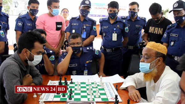 নওগাঁয় জেলা পুলিশ এর দাবা প্রতিযোগিতার উদ্বোধন