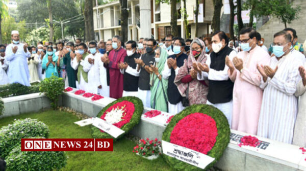 শেখ রাসেলের কবরে আওয়ামী লীগের শ্রদ্ধা