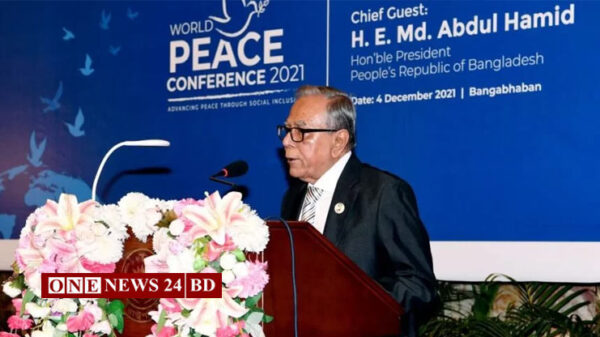 বৈশ্বিক শান্তি বজায় রাখার লক্ষ্যে যৌথ প্রয়াস চালানোর জন্য আহ্বান রাষ্ট্রপতির