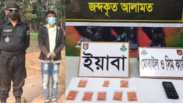 নিকলিতে ১৫শ পিস ইয়ায়াব’সহ মাদক ব্যবসায়ী গ্রেফতার