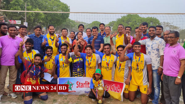 কিশোরগঞ্জ জেলা ভলিবল লীগে চ্যাম্পিয়ন স্টারলিট স্পোর্টিং ক্লাব