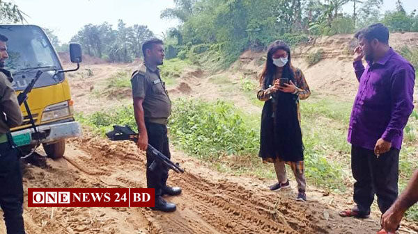 কমলগঞ্জে অবৈধ বালু উত্তোলনের দায়ে জরিমানা