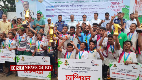 বালকে চ্যাম্পিয়ন কিশোরগঞ্জ পৌরসভা, বালিকা করিমগঞ্জ উপজেলা