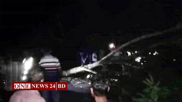 কমলগঞ্জ-শ্রীমঙ্গল সড়কে গাছ ফেলে ডাকাতি