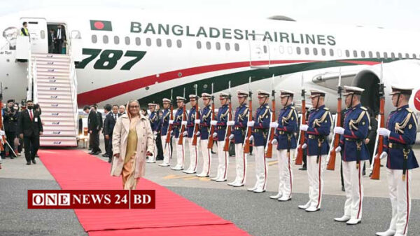 জাপানে শেখ হাসিনাকে উষ্ণ অভ্যর্থনা, লাল গালিচা সংবর্ধনা