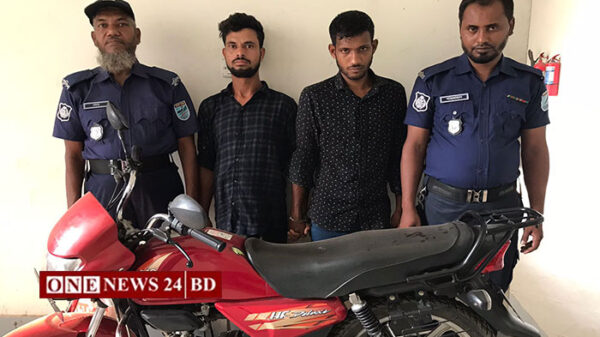 পাকুন্দিয়া একটি চোরাই মোটরসাইকেল উদ্ধার, চোর চক্রের দুই হুতা গ্রেপ্তার