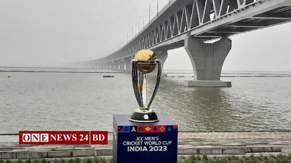 পদ্মা সেতুতে বিশ্বকাপ ট্রফি