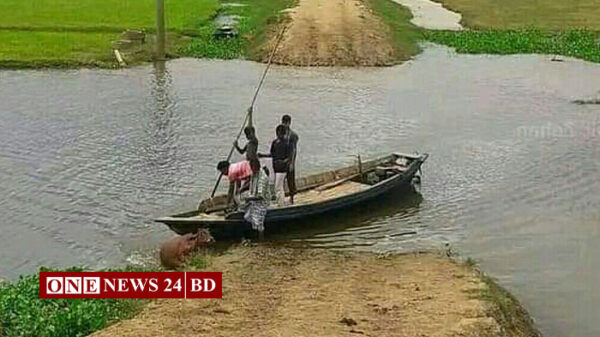 হোসেনপুরে খালের ওপর সেতু না থাকায় দুর্ভোগে চরাঞ্চলবাসী