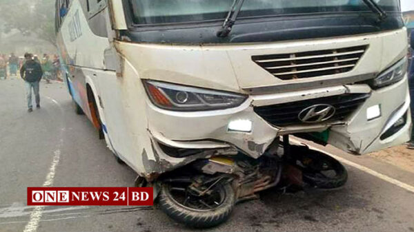 বাসের চাপায় মোটর সাইকেল চালক নিহত