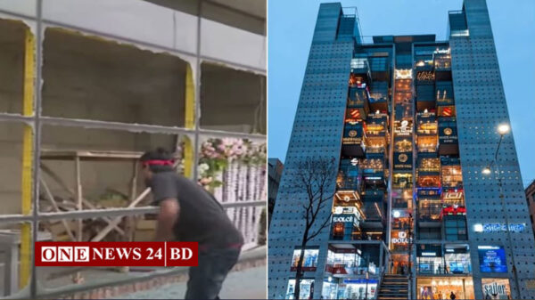 রাজউকের অভিযান; ভেঙে ফেলা হচ্ছে টুইন পিকের রুফটপ রেস্টুরেন্ট