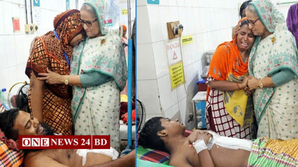 সহিংসতায় আহতদের দেখতে পঙ্গু হাসপাতালে প্রধানমন্ত্রী