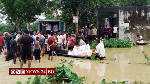 কমলগঞ্জে বন্যার্তদের পাশে ‘মহসিন মিয়া মধু’