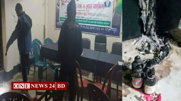 আলফাডাঙ্গায় বিএনপির কার্যালয়ে পেট্রলবোমা বিস্ফোরণ