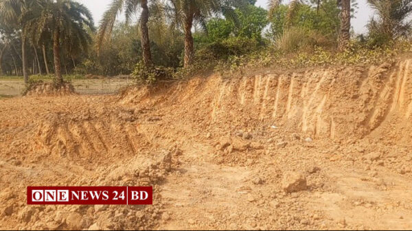 বদলগাছিতে দেবত্তর সম্পত্তির তিনশত বছরের টিলা কেটে মাটি বিক্রির অভিযোগ