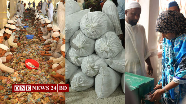 পাগলা মসজিদের দানবাক্সে ২৮ বস্তা টাকা, চলছে গণনা