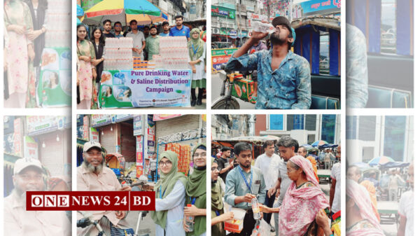 তীব্র গরমে তৃষ্ণার্ত শ্রমজীবী মানুষের পাশে এইচটিআই 