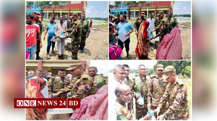 বন্যাদুর্গতদের পাশে সেনাবাহিনী, আশ্রয়কেন্দ্রে ঈদের খাবার বিতরণ
