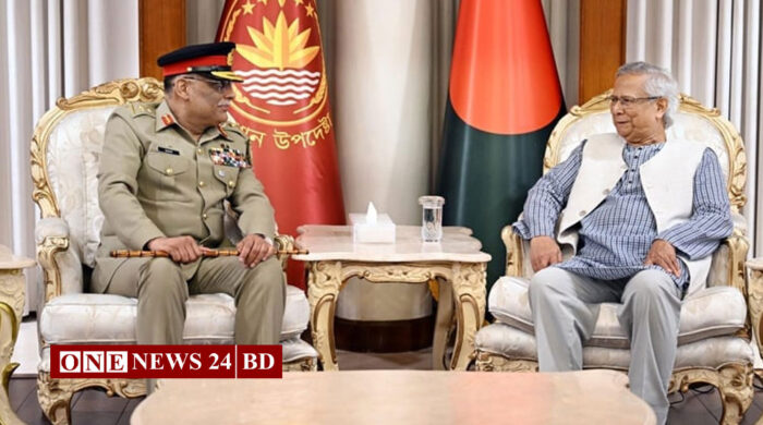প্রধান উপদেষ্টার সঙ্গে পাকিস্তানের যৌথ বাহিনীর চেয়ারম্যানের সৌজন্য সাক্ষাৎ