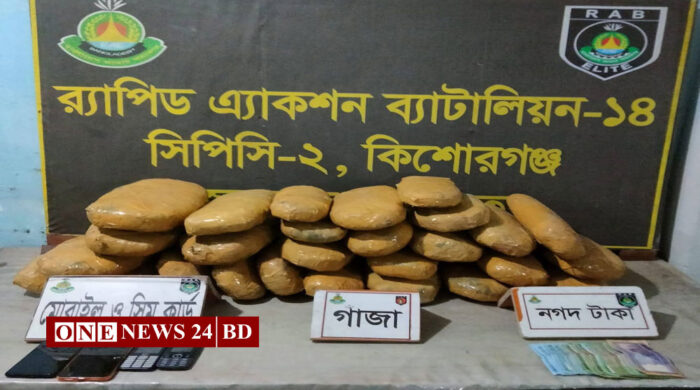 পাকুন্দিয়ায় ২৮ কেজি গাঁজাসহ দুই মাদক ব্যবসায়ী গ্রেফতার