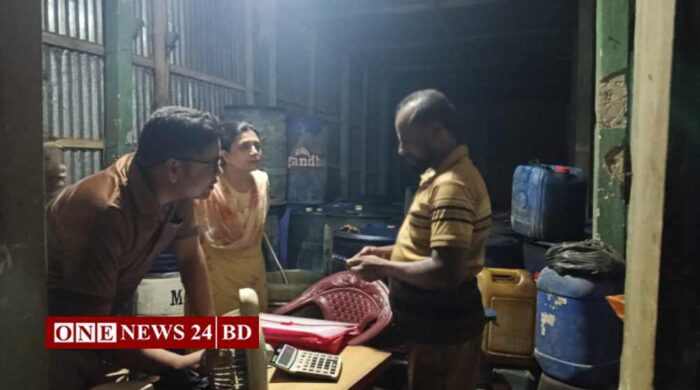 তাড়াইলে অবৈধভাবে মজুত ৩,৮০০ লিটার ডিজেল জব্দ, ব্যবসায়ীকে জরিমানা