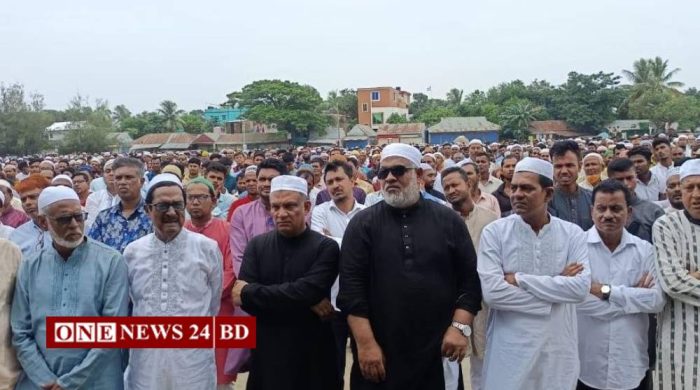 মিঠামইনে বিএনপি নেতা এসএম জাহাঙ্গীর আলমের জানাজায় লক্ষাধিক মানুষের ঢল