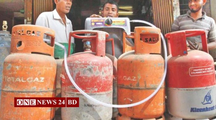 ১২ কেজি এলপিজি সিলিন্ডারের দাম ৭০ টাকা বেড়ে ১৫৯৮