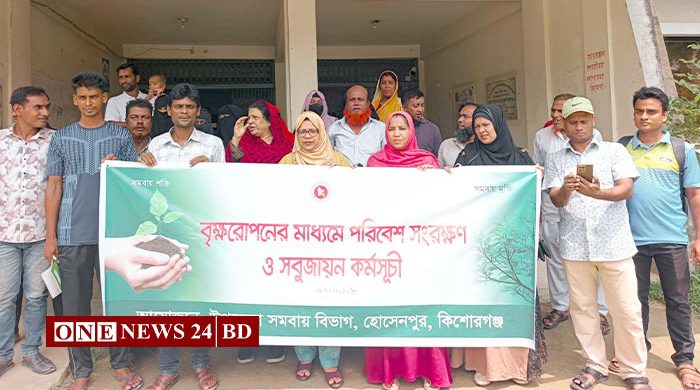 হোসেনপুরে পরিবেশ সংরক্ষণ ও সবুজায়নে সমবায় বিভাগের বৃক্ষরোপণ কর্মসূচি