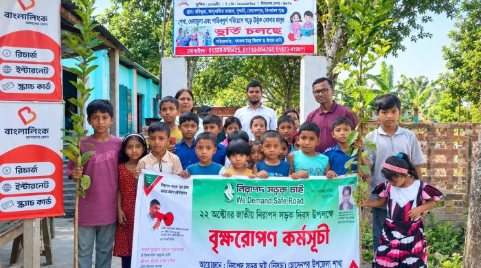 হোসেনপুরে নিরাপদ সড়ক চাইয়ের উদ্যোগে বৃক্ষরোপণ কর্মসূচি
